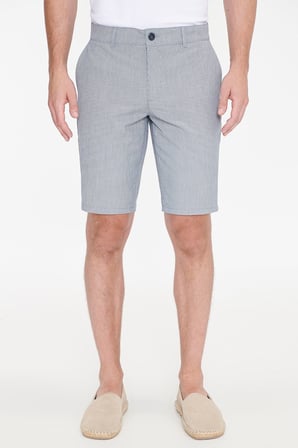 Slim Fit Dar Kesim Yan Cepli Gofre Desenli Esnek Şort