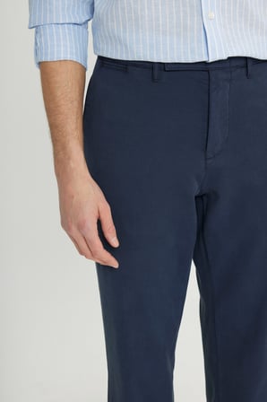 Pamuklu Comfort Fit Yan Cepli Armürlü Casual Esnek Pantolon