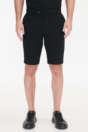 Slim Fit Dar Kesim Yan Cepli Gofre Desenli Esnek Şort