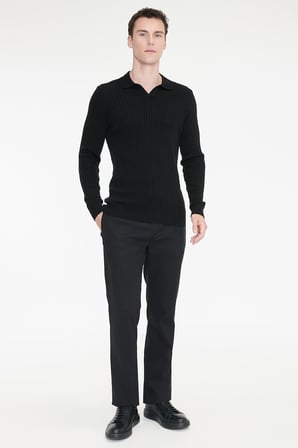 Pamuklu Comfort Fit Yan Cepli Armürlü Casual Esnek Pantolon