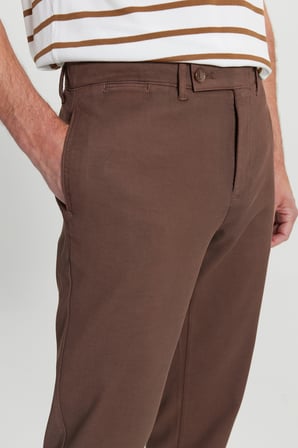 Pamuklu Comfort Fit Yan Cepli Armürlü Casual Esnek Pantolon