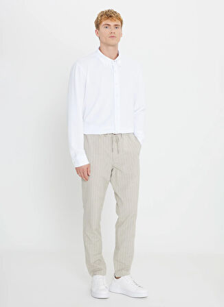 Altınyıldız Classics Bağlamalı Bel Normal Paça Slim Fit Vizon Erkek Pantolon ACE001252272_VIZ