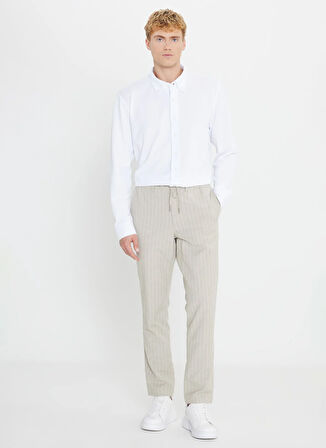 Altınyıldız Classics Bağlamalı Bel Normal Paça Slim Fit Vizon Erkek Pantolon ACE001252272_VIZ