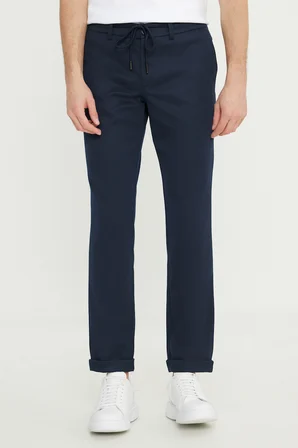 Slim Fit Beli Bağlamalı Yan Cep Esnek Casual Pantolon