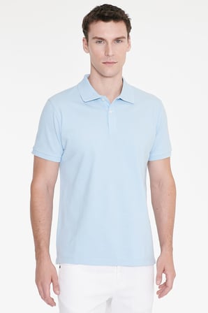 Slim Fit Dar Kesim %100 Pamuk Polo Yaka Kısa Kollu Tişört