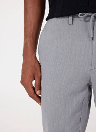 Altınyıldız Classics Bağlamalı Bel Normal Paça Slim Fit Gri Erkek Pantolon ACE001252269_GRI
