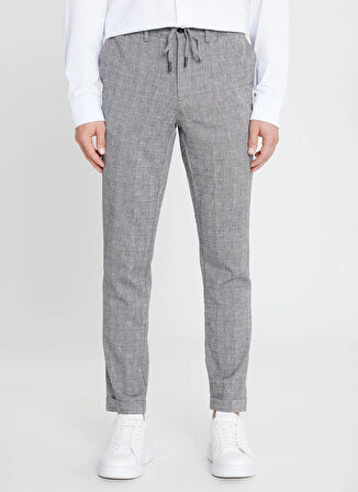 Altınyıldız Classics Bağlamalı Bel Normal Paça Slim Fit Lacivert Erkek Pantolon ACE001252270_LAC