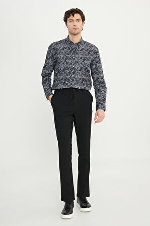 Slim Fit Dar Kesim Beli Bağlamalı Yan Cepli Esnek Pantolon