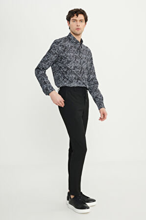 Slim Fit Dar Kesim Beli Bağlamalı Yan Cepli Esnek Pantolon