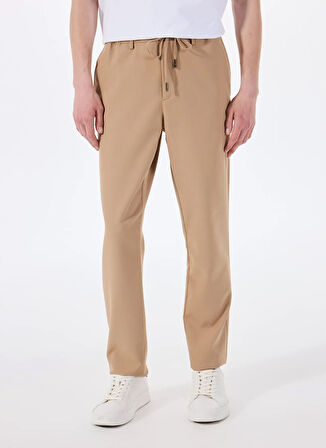 Altınyıldız Classics Bağlamalı Bel Normal Paça Slim Fit Bej Erkek Pantolon ACE001252275_BEJ