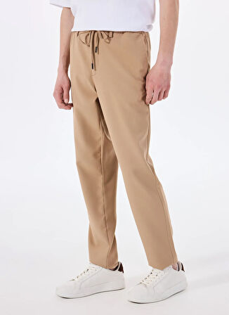 Altınyıldız Classics Bağlamalı Bel Normal Paça Slim Fit Bej Erkek Pantolon ACE001252275_BEJ