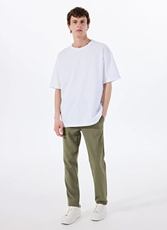 Altınyıldız Classics Bağlamalı Bel Normal Paça Slim Fit Yeşil Erkek Pantolon ACE001252275_YSL