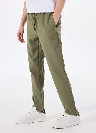 Altınyıldız Classics Bağlamalı Bel Normal Paça Slim Fit Yeşil Erkek Pantolon ACE001252275_YSL