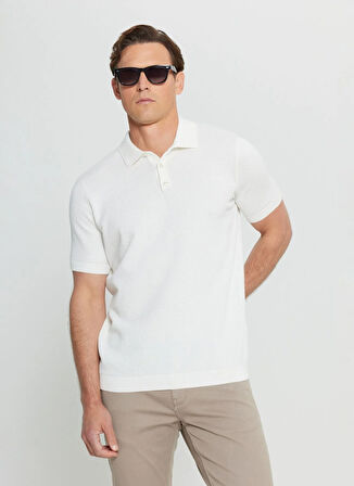 Altınyıldız Classics Polo Yaka Standart Ekru Erkek Kazak ACE072252045_EKR