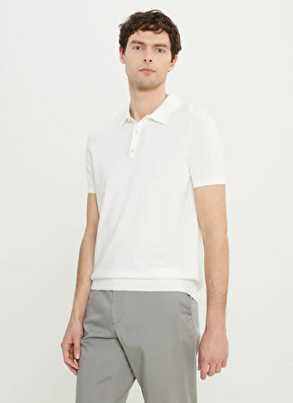 Altınyıldız Classics Polo Yaka Standart Ekru Erkek Kazak ACE072252049_EKR