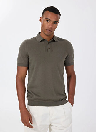Altınyıldız Classics Polo Yaka Standart Haki Erkek Kazak ACE072252049_HAK
