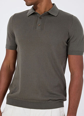 Altınyıldız Classics Polo Yaka Standart Haki Erkek Kazak ACE072252049_HAK