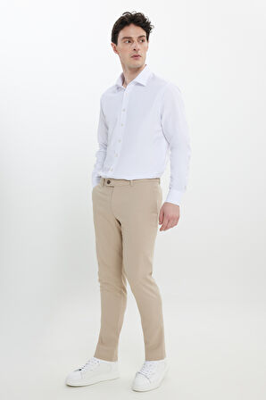 Slim Fit İtalyan Kesim Yan Cepli Esnek Casual Pantolon