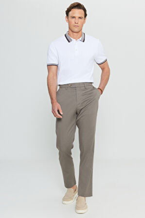 Pamuklu Slim Fit Dar Kesim Yan Cep Esnek Casual Pantolon