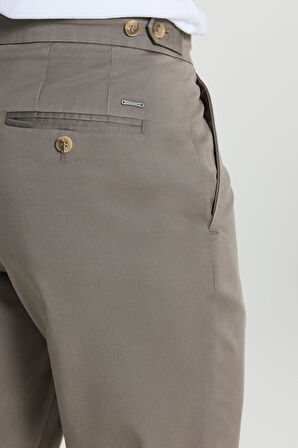 Pamuklu Slim Fit Dar Kesim Yan Cep Esnek Casual Pantolon