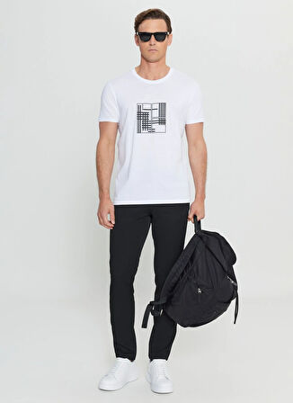 Altınyıldız Classics Bisiklet Yaka Baskılı Beyaz Erkek T-Shirt ACE091252072_BYZ