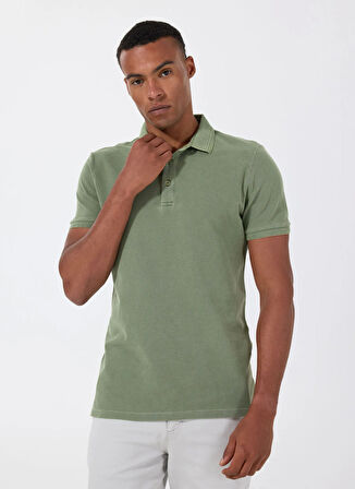 Altınyıldız Classics Polo Yaka Düz Haki Erkek T-Shirt ACE091252409_HAK