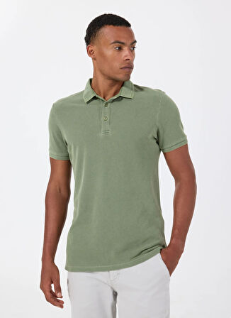 Altınyıldız Classics Polo Yaka Düz Haki Erkek T-Shirt ACE091252409_HAK