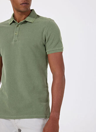 Altınyıldız Classics Polo Yaka Düz Haki Erkek T-Shirt ACE091252409_HAK