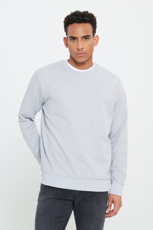 2'li Paket Pamuklu Standart Fit Normal Kesim Bisiklet Yaka Sweatshirt