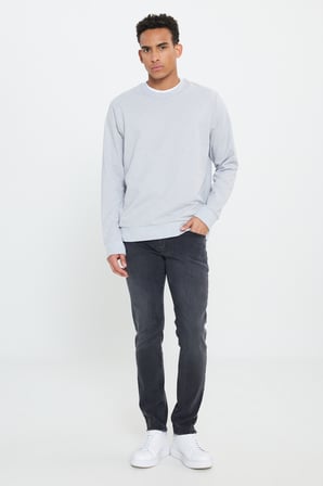 2'li Paket Pamuklu Standart Fit Normal Kesim Bisiklet Yaka Sweatshirt