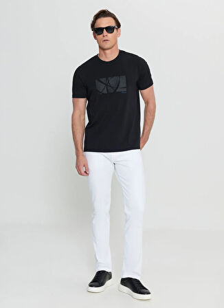 Altınyıldız Classics Bisiklet Yaka Baskılı Siyah Erkek T-Shirt ACE091252068_SYH