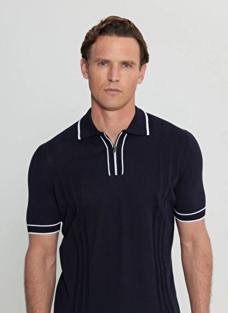 Altınyıldız Classics Polo Yaka Standart Lacivert Erkek Kazak ACE072252046_LAC