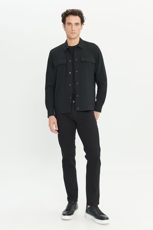 Comfort Fit Rahat Kesim Gömlek Yaka Ceket Gömlek