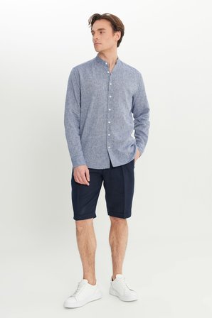 Comfort Fit Rahat Kesim Hakim Yaka Gömlek