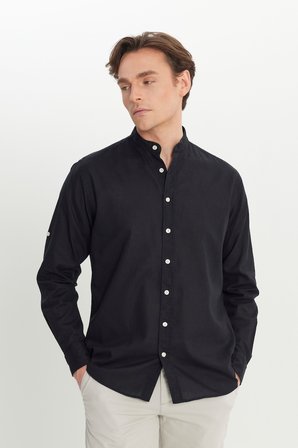 Comfort Fit Rahat Kesim Hakim Yaka Gömlek