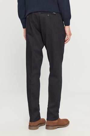 Pamuklu Regular Fit Normal Kesim Diagonal Desenli Yan Cepli Casual Pantolon
