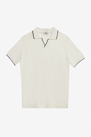 %100 Pamuk Standart Fit Normal Kesim Polo Yaka Triko Tişört
