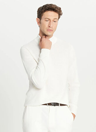 Altınyıldız Classics Yarım balıkçı Yaka Standart Ekru Erkek Kazak ACE049261272_EKR