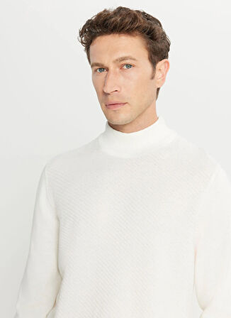 Altınyıldız Classics Yarım balıkçı Yaka Standart Ekru Erkek Kazak ACE049261272_EKR