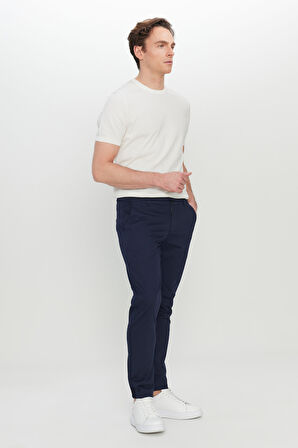 Pamuklu Slim Fit Dar Kesim Yan Cep Esnek Casual Pantolon