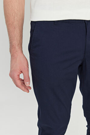 Pamuklu Slim Fit Dar Kesim Yan Cep Esnek Casual Pantolon