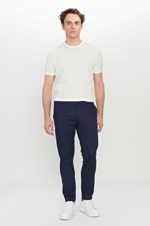 Pamuklu Slim Fit Dar Kesim Yan Cep Esnek Casual Pantolon