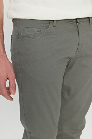 Pamuklu Slim Fit Dar Kesim 5 Cep Esnek Casual Pantolon