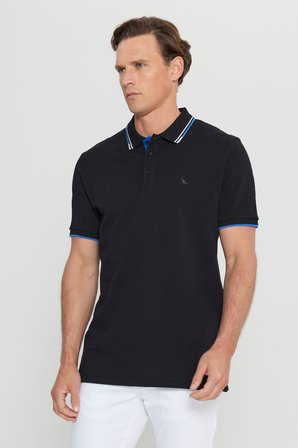 %100 Pamuk Slim Fit Dar Kesim Polo Yaka Tişört