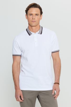 %100 Pamuk Slim Fit Dar Kesim Polo Yaka Tişört