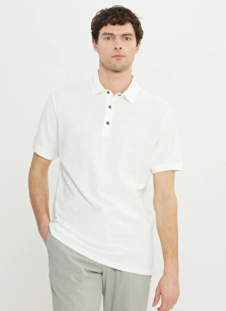 Altınyıldız Classics Polo Yaka Beyaz Erkek T-Shirt ACE091252009_BYZ