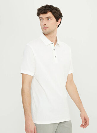 Altınyıldız Classics Polo Yaka Beyaz Erkek T-Shirt ACE091252009_BYZ