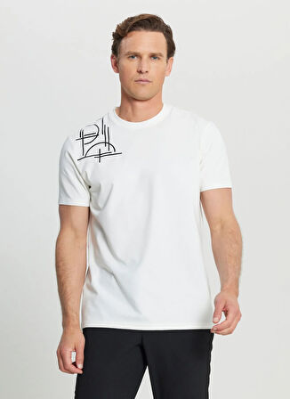 Altınyıldız Classics Bisiklet Yaka Baskılı Ekru Erkek T-Shirt ACE091252401_EKR