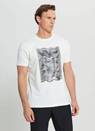 Altınyıldız Classics Bisiklet Yaka Baskılı Ekru Erkek T-Shirt ACE091252408_EKR
