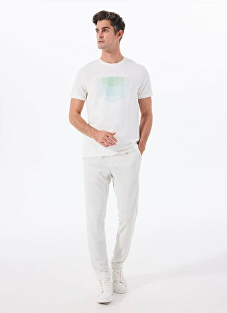 Altınyıldız Classics Bisiklet Yaka Baskılı Ekru Erkek T-Shirt ACE091252411_EKR